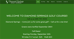 Desktop Screenshot of diamondspringsgolf.com